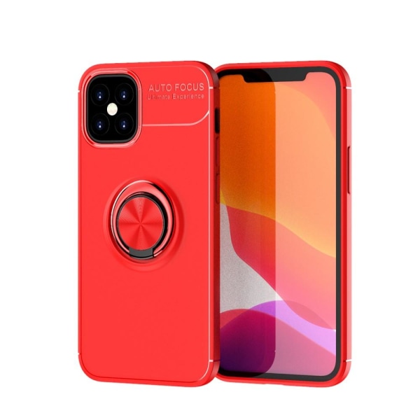 iPhone 12 Mini - Ring Skal - Röd Red Röd