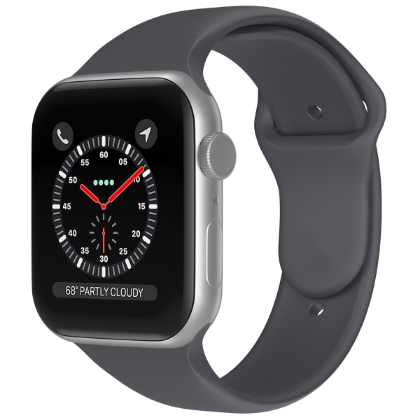 Apple Watch 38/40/41 mm Silikon Armband (S/M) Mörk Grå