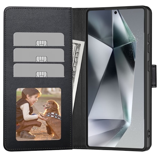 Tech-Protect Galaxy S25 Plus Fodral Läder Svart