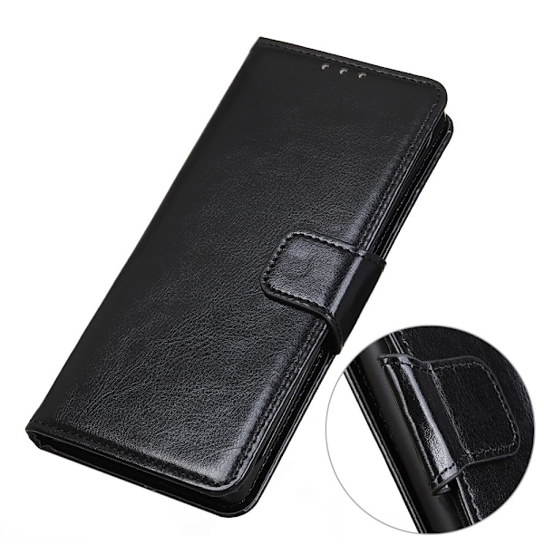 iPhone 12 Pro Max - Crazy Horse Fodral - Svart Black Svart