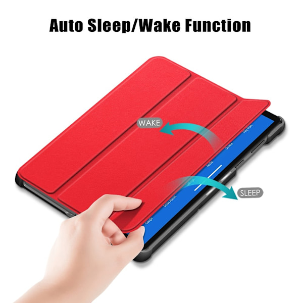Lenovo Tab M10 Plus (2nd Gen) Tri-Fold Fodral Röd Red Röd