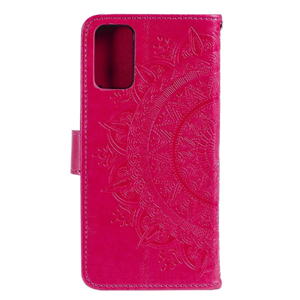 Samsung Galaxy A03s Fodral Mandala Läder Rosa