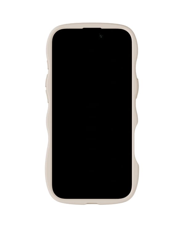 holdit iPhone Air Mobilskal Wavy Light Beige/Transparent