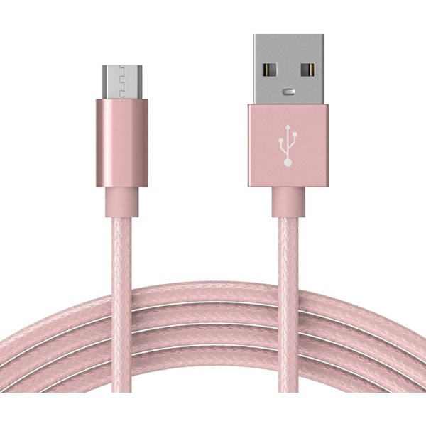 ROCK 1m Micro-Usb Nylon Kabel - Roséguld