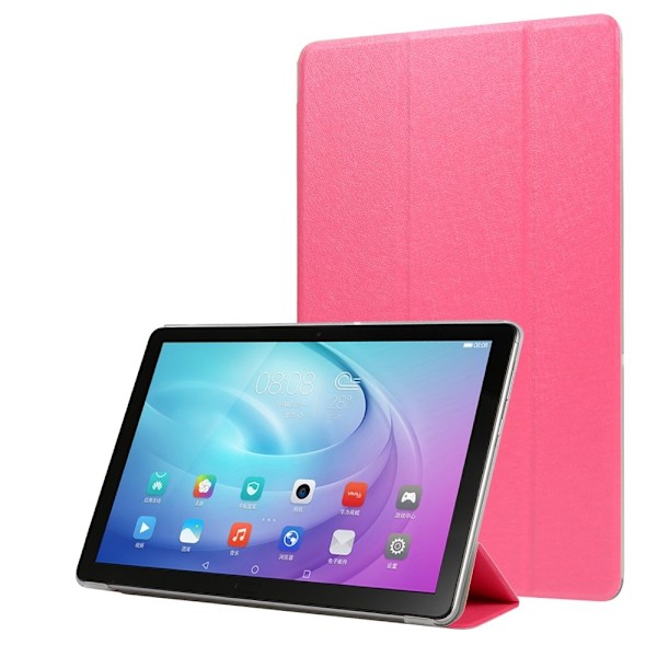 Huawei MediaPad T5 10 - Slimfit Tri-Fold Fodral - Rosa Pink Rosa