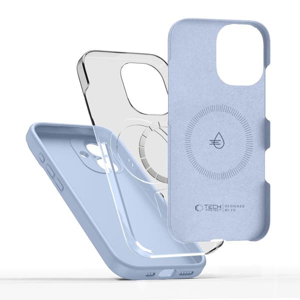 Tech-Protect iPhone 17 Skal MagSafe Silikon Mist Blue