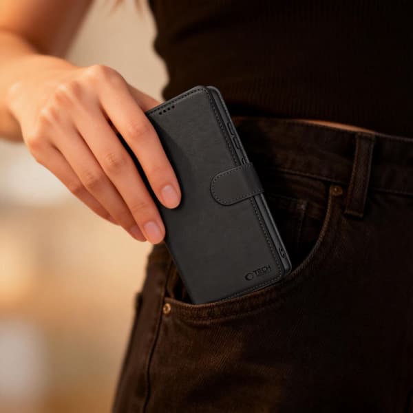 Tech-Protect Galaxy A37/A36/A56 5G Fodral Läder Svart