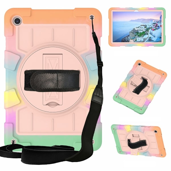 Samsung Galaxy Tab A9 Plus Skal Solid360 Rainbow
