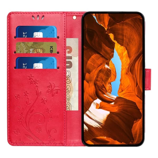 iPhone 17 Pro Fodral Med Blommigt Tryck Röd