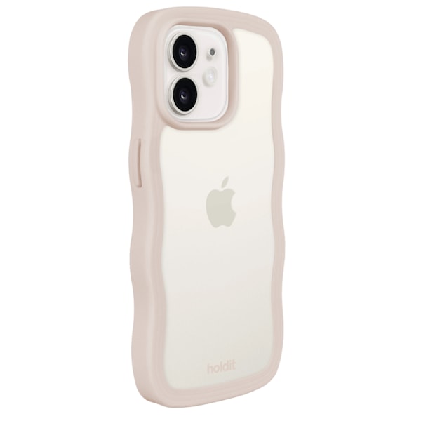 holdit iPhone 12/12 Pro Skal Wavy Light Beige Transparent