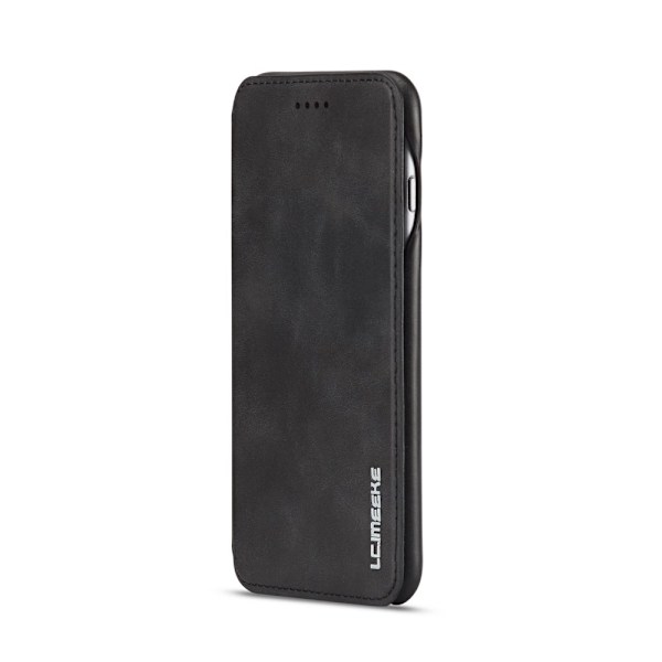 iPhone 6/6S - LC.IMEEKE Retro Läder Fodral - Svart Black Svart