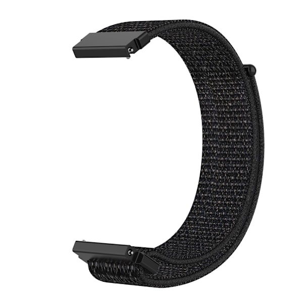 Nylon Armband Med Kardborreband Fäste - Svart (20 mm)