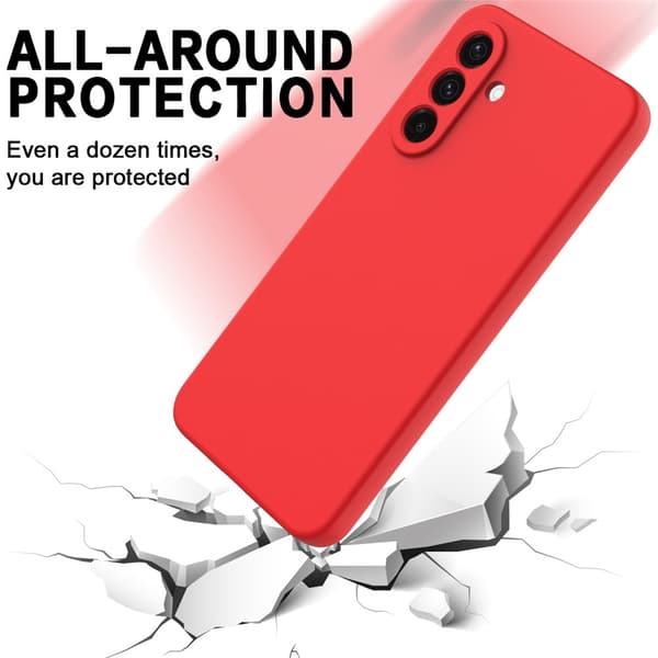 Samsung Galaxy A18 / A17 Skal Liquid Silikon Röd