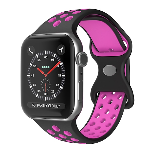 Sportarmband Dual-Color Apple Watch 41/40/38 mm (M/L) Svart/Lila