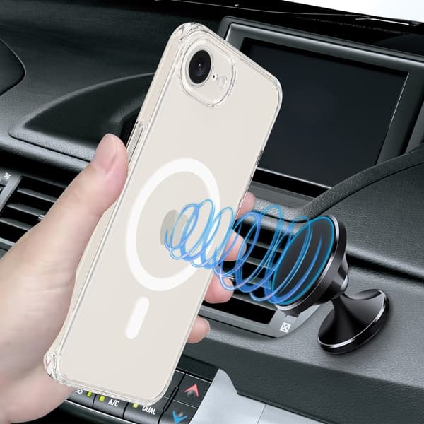 iPhone 17e / 16e Skal MagSafe TPU / Akryl Transparent