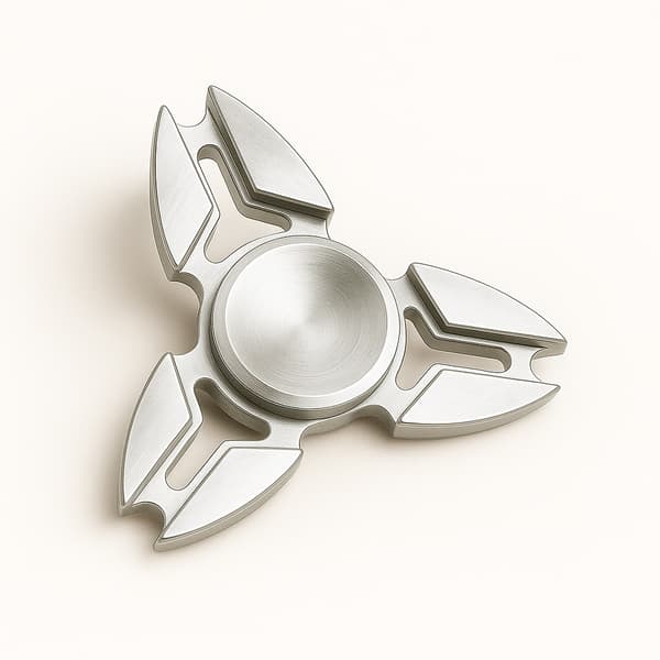 Fidget Spinner Spiky Trio - Silver