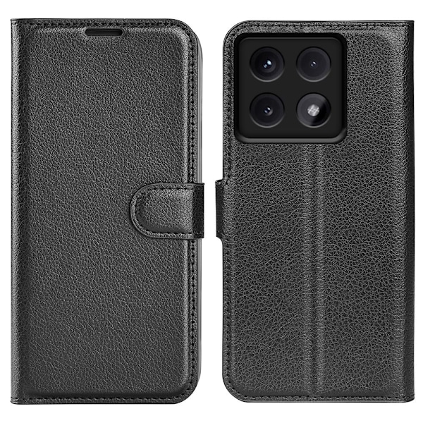 Xiaomi 14T Fodral Litchi Läder Svart