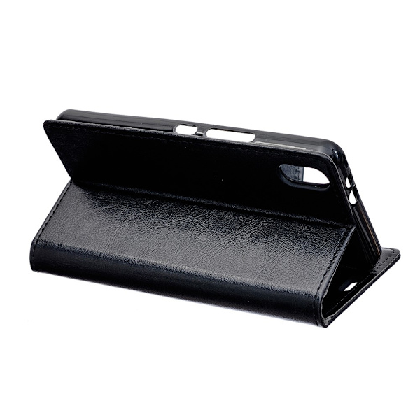 Xiaomi Redmi 9A - Crazy Horse Fodral - Svart Black Svart