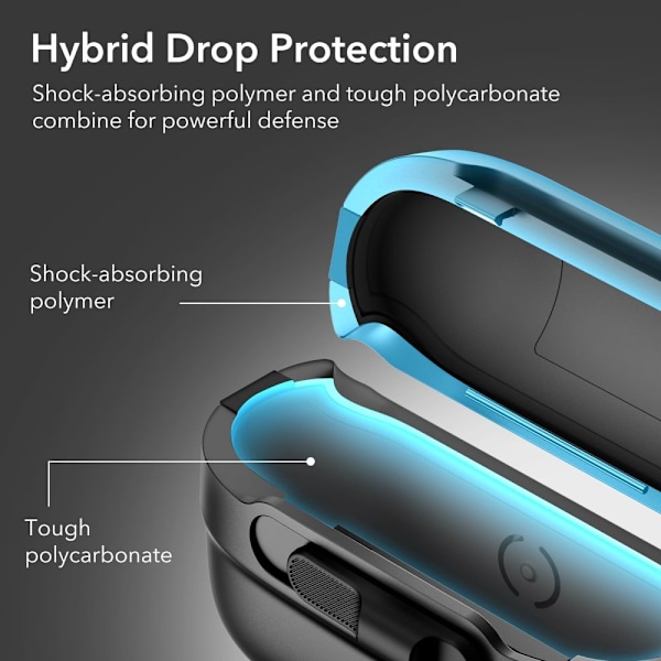 ESR AirPods Pro 1/2 Skal MagSafe Pulse HaloLock Svart