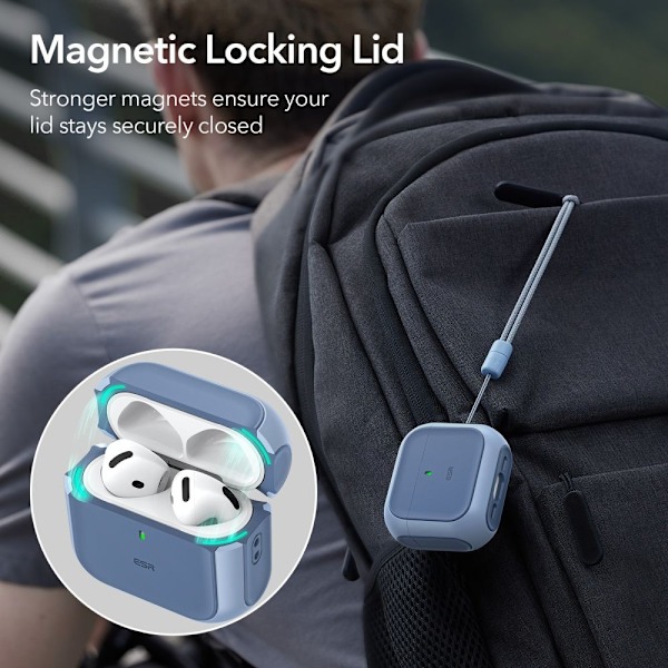 ESR AirPods 4 Skal MagSafe Orbit HaloLock Blå
