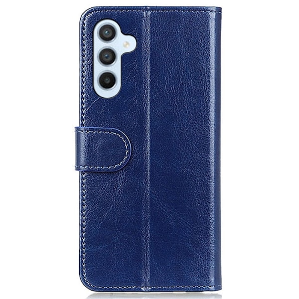 Galaxy S25 Plus / S24 Plus Fodral Crazy Horse Läder Blå