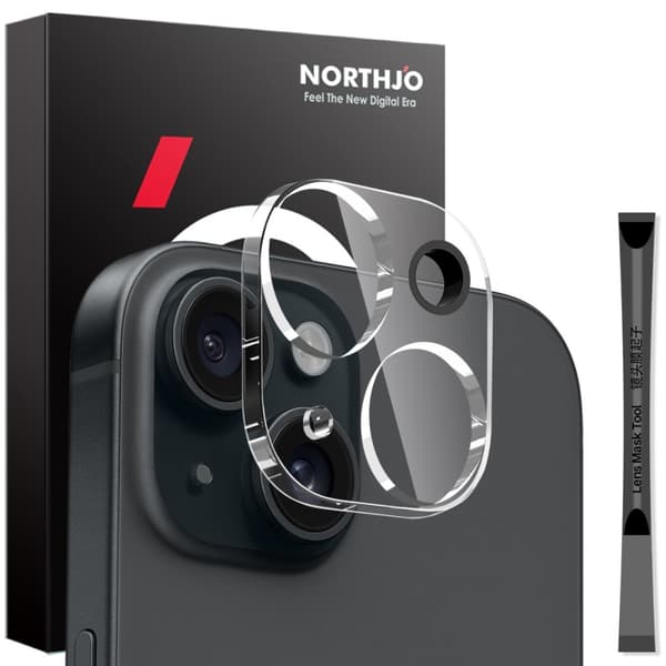 NORTHJO iPhone 15/15 Plus Linsskydd Transparent