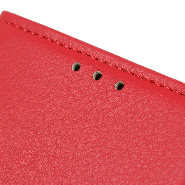 Nokia 5.4 - Litchi Läder Fodral - Röd Red Röd
