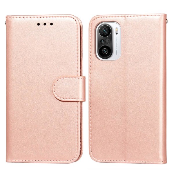 Xiaomi Mi 11i - Solid Läder Fodral - Roséguld Roséguld