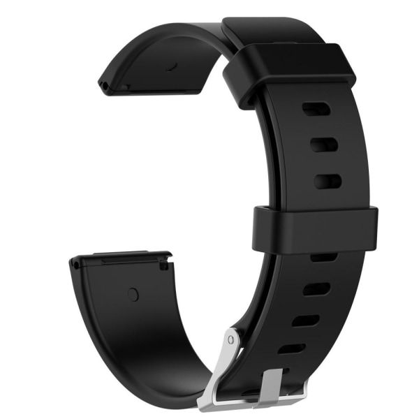 Silikon Armband Fitbit Versa/Versa 2 - Svart Black Svart