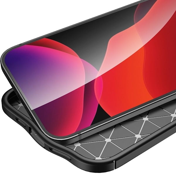 iPhone 14 Plus Skal Litchi Textur Blå