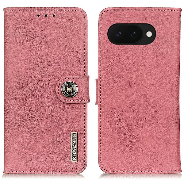 KHAZNEH Google Pixel 9a Fodral Läder Rosa