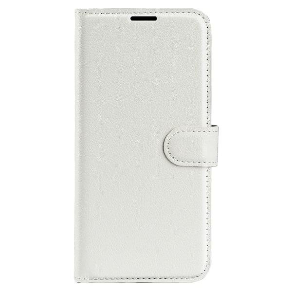 Samsung Galaxy S23 Plus Fodral Litchi Läder Vit