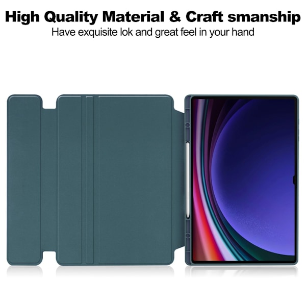 Samsung Galaxy Tab S10 Ultra Fodral 360° Rotation Grön