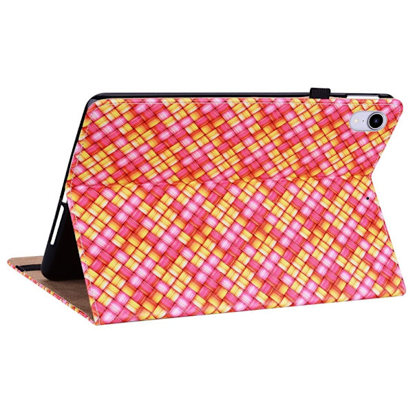 iPad Mini 2024/2021 Fodral Vävd Textur Rosa/Gul