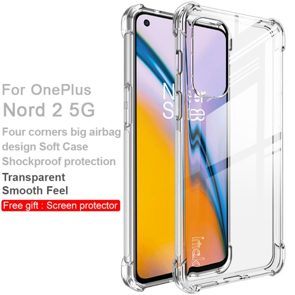 OnePlus Nord 2 5G - IMAK Shockproof TPU Skal + Skärmskydd