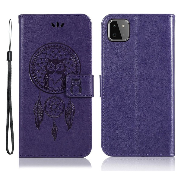 Samsung Galaxy A22 5G - Owl Dream Catcher Fodral - Lila Lila