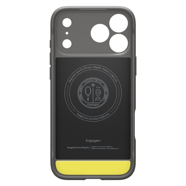 Spigen iPhone 17 Pro Skal MagSafe Rugged Armor Grå