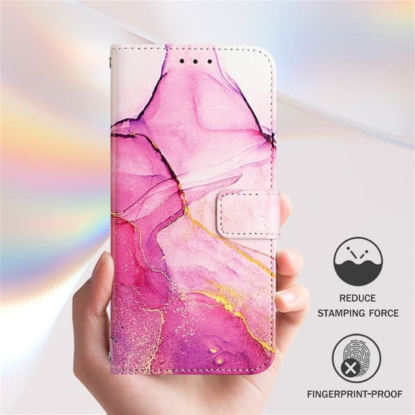 Google Pixel 10/10 Pro / 9/9 Pro Fodral Marmor Rosa / Lila
