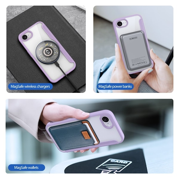 DUX DUCIS iPhone 16e Fodral MagSafe Skin X Pro Lila/Rosa