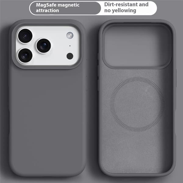 iPhone 17 Pro Max Skal MagSafe Liquid Silikon Grå