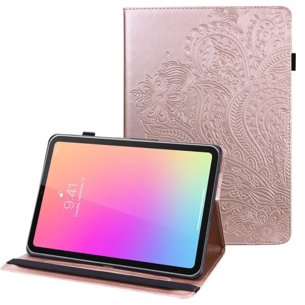 iPad Mini (2021) Fodral Mandala Flower Case Stand Roséguld
