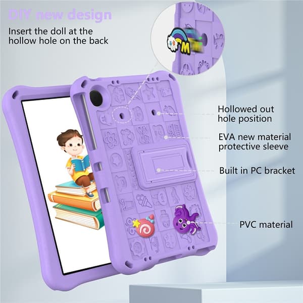 Samsung Galaxy Tab A11 Plus / A9 Plus Skal EVA Kickstand Lila