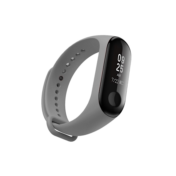 Silikon Armband Xiaomi Band 4/Band 3 - Grå Grey Grå