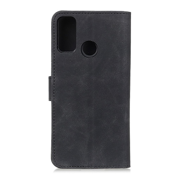 Motorola Moto G10/G20/G30 - KHAZNEH Retro Läder Fodral - Svart Black Svart