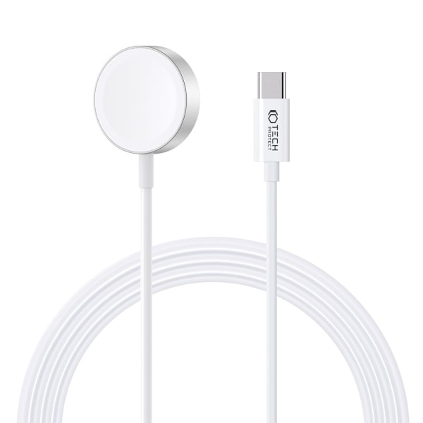 Tech-Protect 1.2m USB-C Trådlös Laddare För Apple Watch Vit