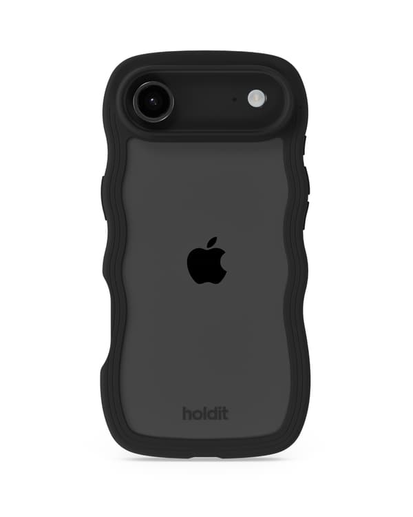holdit iPhone Air Mobilskal Wavy Black/Transparent
