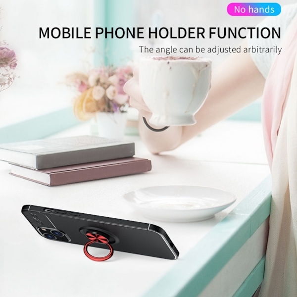 iPhone 14 Skal Ring Svart/Blå