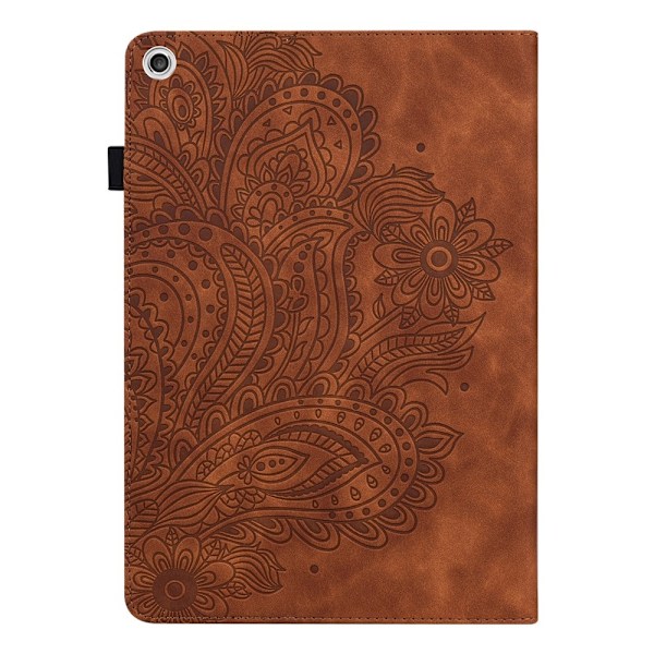 Lenovo Tab M10 HD (2nd Gen) - Mandala Läder Fodral - Brun Brown Brun