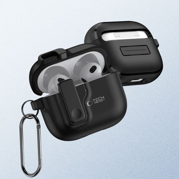 Tech-Protect AirPods 4 Skal Slim Hook Svart