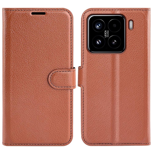 Xiaomi 15 Fodral Litchi Läder Brun